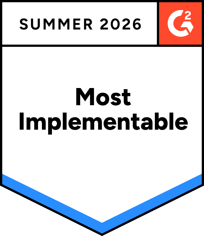 G2 Retail Intelligence Most Implementable badge