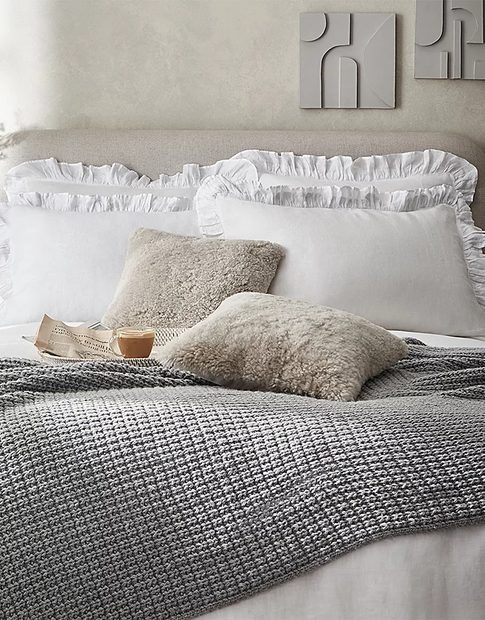 The White Company Bouclé Cushion